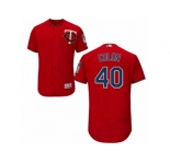 Minnesota Twins #40 Bartolo Colon Scarlet Flexbase Authentic Collection MLB Jersey