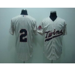 mlb minnesota Twins #2 span cream(50th)