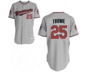 mlb minnesota twins #25 thome grey 2010