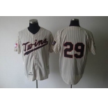 mlb minnesota twins #29 carew m&n cream(black strip)