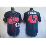 mlb minnesota twins #47 liriano blue