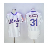 Men New York Mets #31 Mike Piazza Majestic White Alternate Flexbase Authentic Collection Player Jersey