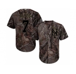 Men New York Mets #7 Jose Reyes Camo Realtree Collection Cool Base Stitched MLB Jersey