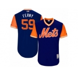 Men's 2017 Little League World Series Mets #59 Fernando Salas Ferny Royal Jersey