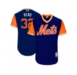 Men's 2017 Little League World Series Mets Steven Matz #32 Reno Royal Jersey