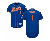 Men's Majestic New York Mets #1 Chris Young Royal Blue Flexbase Authentic Collection MLB Jersey