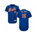 Men's Majestic New York Mets #16 Alejandro De Aza Royal Blue Flexbase Authentic Collection MLB Jersey