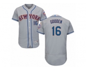 Men's Majestic New York Mets #16 Dwight Gooden Grey Flexbase Authentic Collection MLB Jersey