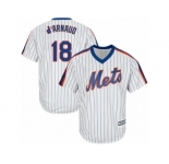 Men's Majestic New York Mets #18 Travis d'Arnaud Replica White Alternate Cool Base MLB Jersey