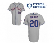 Men's Majestic New York Mets #20 Neil Walker Authentic Grey Road Cool Base MLB Jersey
