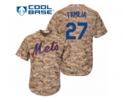 Men's Majestic New York Mets #27 Jeurys Familia Replica Camo Alternate Cool Base MLB Jersey