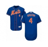 Men's Majestic New York Mets #4 Lenny Dykstra Royal Blue Flexbase Authentic Collection MLB Jersey