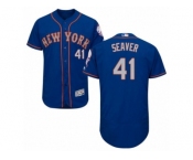 Men's Majestic New York Mets #41 Tom Seaver Royal Gray Flexbase Authentic Collection MLB Jersey