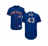 Men's Majestic New York Mets #43 Addison Reed Royal Gray Flexbase Authentic Collection MLB Jersey