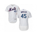 Men's Majestic New York Mets #45 Zack Wheeler White Flexbase Authentic Collection MLB Jersey