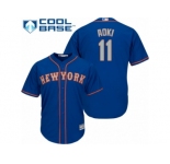 New York Mets #11 Norichika Aoki Replica Royal Blue Alternate Road Cool Base MLB Jersey
