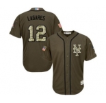 mlb jerseys new york mets #12 juan lagares green salute to service