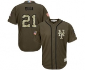 mlb jerseys new york mets #21 lucas duda green salute to service