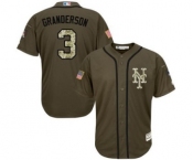 mlb jerseys new york mets #3 curtis granderson green salute to service