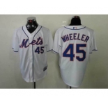 mlb jerseys new york mets #45 Wheeler white[Wheeler]