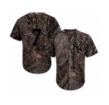Men New York Yankees #7 Mickey Mantle Camo Realtree Collection Cool Base Stitched MLB Jersey