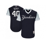 Men's 2017 Little League World Series Yankees Luis Severino Sevy Navy Jersey