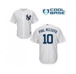 Men's Majestic New York Yankees #10 Phil Rizzuto Authentic White Home MLB Jersey