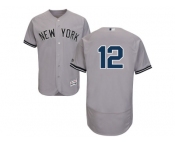 Men's Majestic New York Yankees #12 Wade Boggs Grey Flexbase Authentic Collection MLB Jersey