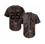 Men's Majestic New York Yankees #25 Gleyber Torres Authentic Camo Realtree Collection Flex Base MLB Jersey