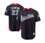 Men's Majestic New York Yankees #27 Giancarlo Stanton Game Navy Blue American League 2018 MLB All-Star MLB Jersey