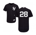 Men's Majestic New York Yankees #28 Austin Romine Navy Blue Alternate Flex Base Authentic Collection MLB Jersey