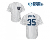 Men's Majestic New York Yankees #35 Michael Pineda Authentic White Home MLB Jersey