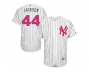 Men's Majestic New York Yankees #44 Reggie Jackson Authentic White 2016 Mother's Day Fashion Flex Base MLB Jersey