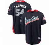 Men's Majestic New York Yankees #54 Aroldis Chapman Game Navy Blue American League 2018 MLB All-Star MLB Jersey