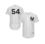 Men's Majestic New York Yankees #54 Aroldis Chapman White Navy Flexbase Authentic Collection MLB Jersey