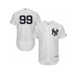 Men's Majestic New York Yankees #99 Aaron Judge White Navy Flexbase Authentic Collection MLB Jersey