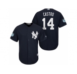 Men's New York Yankees #14 Starlin Castro 2017 Spring Training Cool Base Stitched MLB Jersey