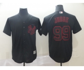 Men's New York Yankees #99 Aaron Judge Black Fashion MLB Jersey