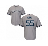 New York Yankees #55 Sonny Gray Replica Grey Road MLB Jersey