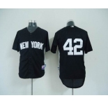 mlb jerseys new york yankees #42 rivera black[2011 road cool base BP]W