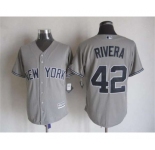 mlb jerseys new york yankees #42 rivera grey[2015 new]
