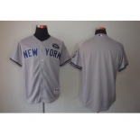 mlb jerseys new york yankees blank grey[gms]