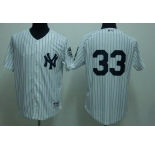 mlb new york yankees #33 swisher white(2009 logo)