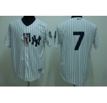 mlb new york yankees #7 mantle white(2009 logo)