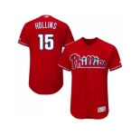 Men Philadelphia Phillies #15 Dave Hollins Red Flexbase Authentic Collection Stitched MLB Jersey