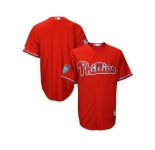 Men Philadelphia Phillies Customized Majestic Scarlet 2018 Spring Training Cool Base Team Jersey