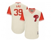 Men's 2017 Little League World Series Phillies Adam Morgan #39 A-Mo Tan Jersey