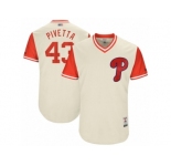 Men's 2017 Little League World Series Phillies Nick Pivetta #43 Pivetta Tan Jersey