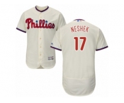 Men's Majestic Philadelphia Phillies #17 Pat Neshek Cream Flexbase Authentic Collection MLB Jersey