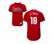 Men's Majestic Philadelphia Phillies #19 Greg Luzinski Red Flexbase Authentic Collection MLB Jersey